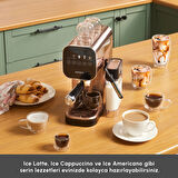 Karaca MyCaffe Barista S20 Entegre Süt Hazneli Otomatik Espresso ve Latte Makinesi Amber 900 ml 1360W