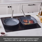 Karaca Biogranit Power-Inox Monet 2 Parça Tava Grill Set Siyah