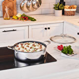 Karaca Plasma Steel 316+ 3Ply Karnıyarık Tencere 28 cm