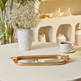 Karaca Lenora Dekoratif Gold Tepsi 17x13,5x41 cm