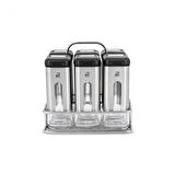 Shinex Inox Standlı 7 Parça Cam Baharat Seti 100 Ml