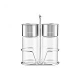Karaca Ripple Standlı Tuzluk ve Biberlik Inox 