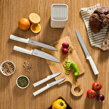 Karaca Massimo Line 6 Parça Bıçak Seti Krem