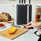 Karaca Samuray Kyoto Standlı 25 Japon Çeliği 6 Parça Bıçak Seti