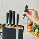 Karaca Samuray Kyoto Standlı 25 Japon Çeliği 6 Parça Bıçak Seti