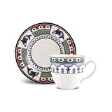 Karaca İznik Çini Çay Fincanı ve Tabağı 200 ml