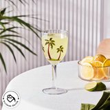 Karaca Palmera  Palmiye Desenli Kırılmaz Akrilik Kadeh 420 ml Şeffaf