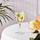 Karaca Palmera  Palmiye Desenli Kırılmaz Akrilik Kadeh 420 ml Şeffaf