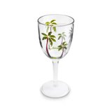 Karaca Palmera  Palmiye Desenli Kırılmaz Akrilik Kadeh 420 ml Şeffaf