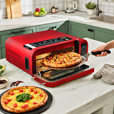 Karaca Vintage Craft Pizza Makinesi ve Airfryer Red 2000 W