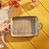 Karaca Culina Reaktif Fırın Kabı Gri 31 cm