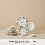Karaca Forever Bone Almond Tropez 24 Parça 6 Kişilik Porselen Yemek Takımı