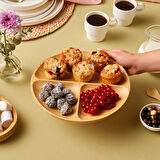 Karaca Bambu Nora 3 Bölmeli Yuvarlak Sunumluk