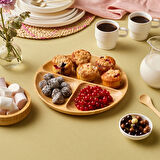 Karaca Bambu Nora 3 Bölmeli Yuvarlak Sunumluk