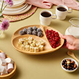 Karaca Bambu Nora 3 Bölmeli Elips Sunumluk