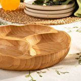 Karaca Bambu Lara 3 Bölmeli Yuvarlak Sunumluk