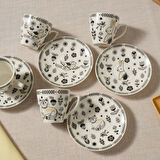 Karaca Animal Garden 6 Kişilik Kahve Fincan Takımı 90 ml