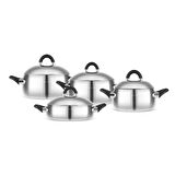 Karaca Fuji İndüksiyon Tabanlı 8 Parça Çelik Tencere Seti