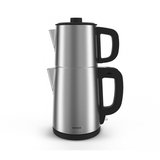 Karaca TeaBig XL 35 Çay Bardağı Kapasiteli 2 in 1 Çelik Çay Makinesi ve Su Isıtıcı Inox