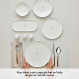 Karaca Stream Bone Sirius Gold Logo 53 Parça 12 Kişilik Yemek Takımı