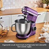 Karaca Mastermaid Chef Ultra D2000W Dijital Ekranlı Hamur Yoğurma Makinesi Grape Purple 7L