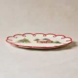 Karaca New Year Yılbaşı Cottage Kayık Tabak 30,5 cm