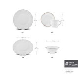 Karaca Florina Gold Opal Cam 26 Parça 6 Kişilik Kahvaltı Takımı