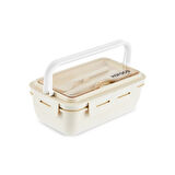 Karaca Rainbow Paslanmaz Çelik Termos 500 ml ve  Fusca Lunch Box Krem