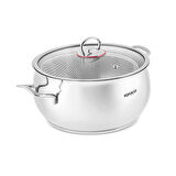 Karaca Karıştır-Pişir-Sakla 18 Parça Servis Gereçli Çelik Tencere Seti