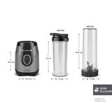Karaca Blendfit Go Personal Kişisel Smoothie Blender Çift Hazne Antrasit 600ml & 400ml