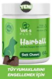 Vet's Plus Hairball Çiğnenebilir Tablet 60'lı (Malt ve Kionalı Tüy Yumağı Önleyici)