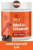 Vet's Plus Multi-Vitamin Kedi ve Köpekler İçin Spirulinalı Vitamin Çiğnenebilir Tablet (60'lı)