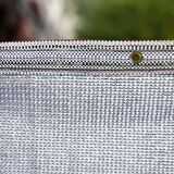 %95'lik Gri - Gümüş Gölgelik File - 4*12 METRE - Branda - Çit Filesi - Şeritli Halkalı