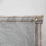 %95'lik Gri - Gümüş Gölgelik File - 4*100 METRE - Branda - Çit Filesi - Şeritli Halkalı