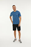 M-CT110 BSC C NK T-SH 3FX HAVACI MAVI Erkek Kısa Kol T-Shirt