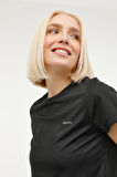 W-SN230 BASIC PES C NECK Siyah Kadın Kısa Kol T-Shirt