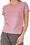 Lumberjack V Yaka Regular Fit K.Pembe Kadın T-Shirt 2SCT1323FX