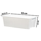 Porsima 228 Çok Amaçlı Buzdolabı Düzenleyici Dolap içi Organizer 4lü Buzdolabı Sepeti Beyaz 