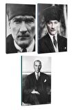 3Lü Atatürk- Çizgili Defter Seti 64 Sayfa
13,5X19,5Cm -3