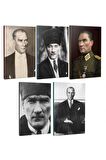 5Li Atatürk- Çizgili Defter Seti 64 Sayfa
13,5X19,5Cm -3