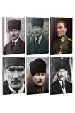 6Lı Atatürk- Çizgili Defter Seti 64 Sayfa
13,5X19,5Cm -3
