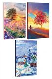 3lü Manzara Temalı 13,5x19,5cm 64 Sayfa Çizgili
defter Seti -6