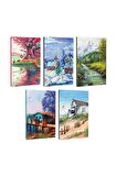 5li Manzara Temalı 13,5x19,5cm 64 Sayfa Çizgili
defter Seti -3