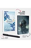 Mavi Rüya 2024 Motivasyon Ajandası - Viking Defter ve Metal Roller Kalem