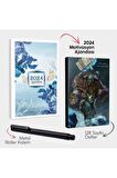 Bahar Bahçesi 2024 Motivasyon Ajandası - Dwarf Warrior Defter ve Metal Roller Kalem