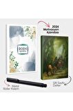 Cennet 2024 Motivasyon Ajandası - Hobbit Defter ve Metal Roller Kalem