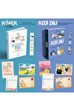 Kedi Dili ve Köpek Dili - Kartpostal - Ayraç - Aşı Takip Kartı - İkili Set - Lili Chin