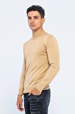 Erkek Slim Fit Düz Renk Balıkçı Yaka Boğazlı Kazak