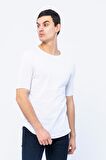 Erkek Slim Fit Kolları Saran Dar Kollu Arkası Dikişli Athletic Pamuklu Likralı Kısa Kollu T-Shirt