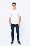 Erkek Slim Fit Kolları Saran Dar Kollu Arkası Dikişli Athletic Pamuklu Likralı Kısa Kollu T-Shirt